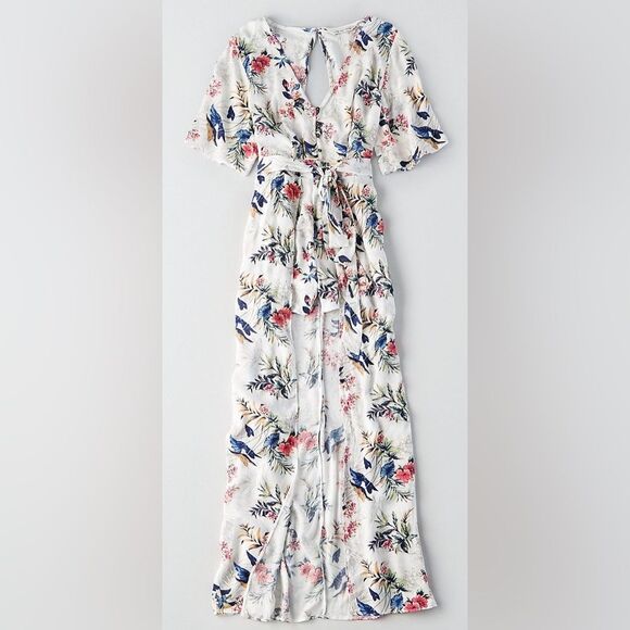 American Eagle botanical romper dress size 4 - Picture 2 of 14